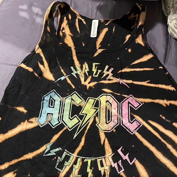 AC ⚡️DC tie dye crop tank AC/DC Small (juniors) - Picture 2 of 5